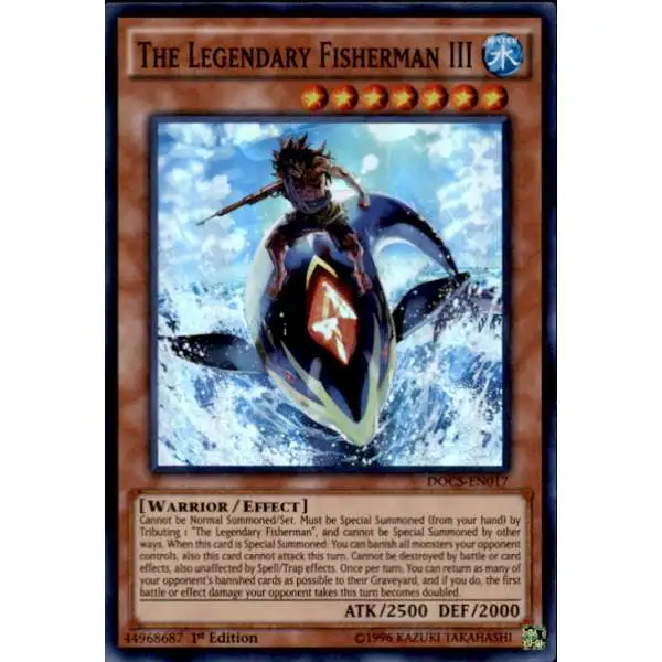 YuGiOh Dimension of Chaos Super Rare The Legendary Fisherman III DOCS-EN017