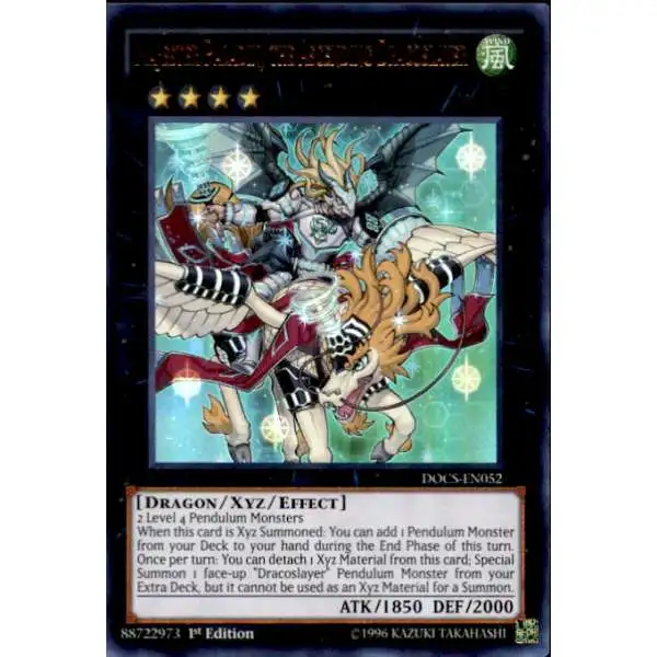 YuGiOh Dimension of Chaos Ultra Rare Majester Paladin, the Ascending Dracoslayer DOCS-EN052
