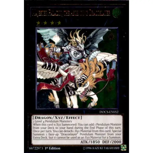 YuGiOh Dimension of Chaos Ultimate Rare Majester Paladin, the Ascending Dracoslayer DOCS-EN052
