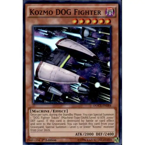 YuGiOh Dimension of Chaos Super Rare Kozmo DOG Fighter DOCS-EN084