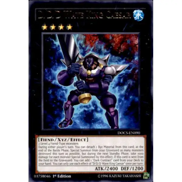 YuGiOh Dimension of Chaos Rare D/D/D Wave King Caesar DOCS-EN090