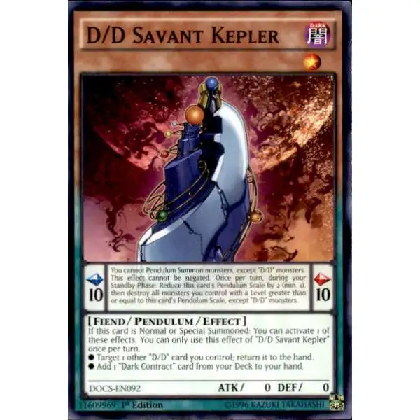 YuGiOh Dimension of Chaos Common D/D Savant Kepler DOCS-EN092