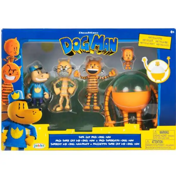 Supa Cat Dog Man, Lil Petey, Petey, Grandpa & 80-HD Action Figure 5-Pack