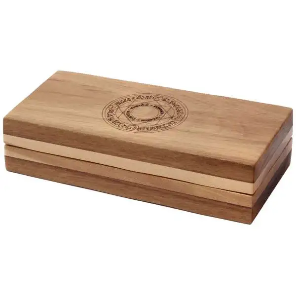 Dungeons & Dragons Sentinel Box [Black Walnut Wood, Card Double Top, Card Triple Bottom, Arcane Circle Engraving]