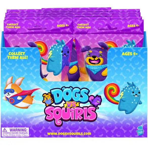 Dogs Vs. Squirls Mini Plush 4-Inch Mystery Box [12 Packs]