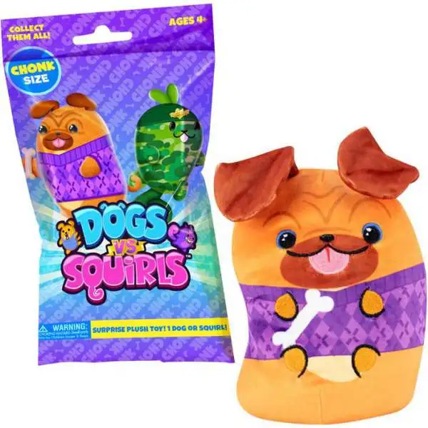 Dogs Vs. Squirls Chonks Plush 6-Inch Mystery Pack [1 RANDOM Character!]