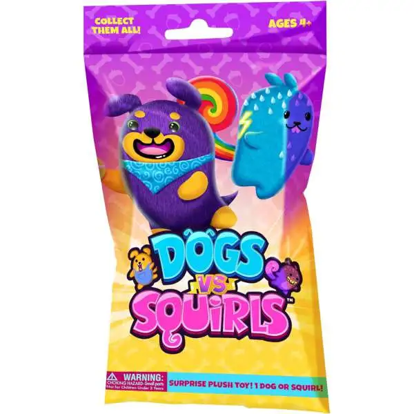 Dogs Vs. Squirls Mini Plush 4-Inch Mystery Pack [1 RANDOM Character!]