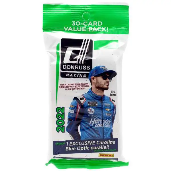 NASCAR Donruss 2022 Racing Trading Card VALUE Pack [30 Cards, 1 Carolina Blue Optic Parallel]