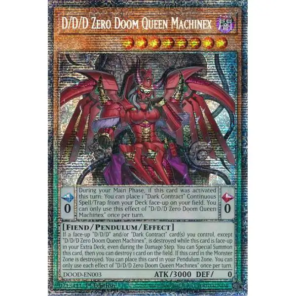 YuGiOh Trading Card Game Doom of Dimensions Starlight Rare D/D/D Zero Doom Queen Machinex DOOD-EN003