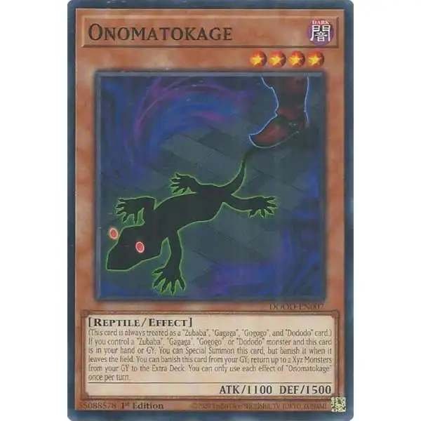 YuGiOh Trading Card Game Doom of Dimensions Common Onomatokage DOOD-EN007