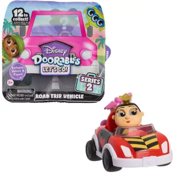 Disney Doorables Let's Go Series 2 Road Trip Vehicle Mystery Pack [1 RANDOM Figure & Vehicle]