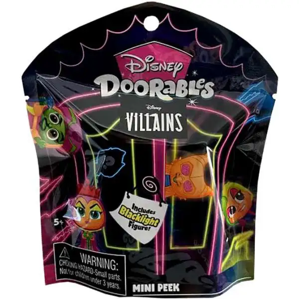 Disney Doorables Blacklight Series Villains Mystery Pack