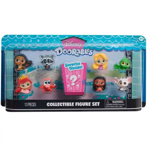 Disney Doorables Pocahontas, Meeko, Rapunzel, Pascal, Pua, Ariel, Moana & Sebastian Collectible Figure 8-Pack Set