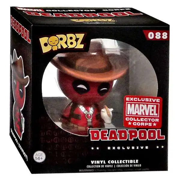 Funko Marvel Dorbz Cowboy Deadpool Exclusive Vinyl Bobble Head #088