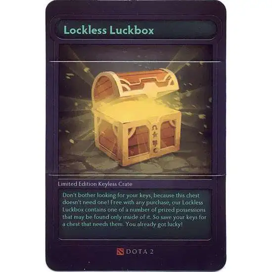 Dota 2 Lockless Luckbox Code Card [Loose]