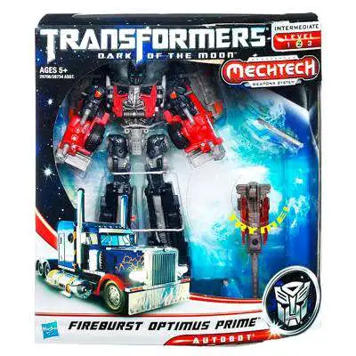 Transformers Dark of the Moon Mechtech Voyager Fireburst Optimus Prime Voyager Action Figure [Damaged Package]