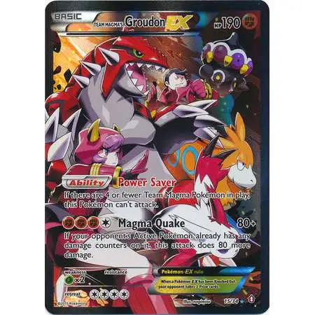 Pokemon X & Y Double Crisis Ultra Rare Team Magma's Groudon EX #15 [Lightly Played]