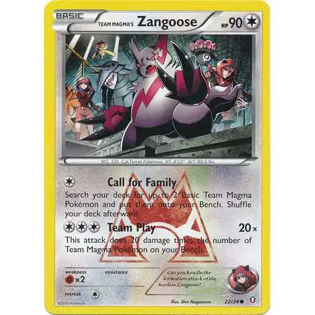 Pokemon X & Y Double Crisis Common Team Magma's Zangoose #22
