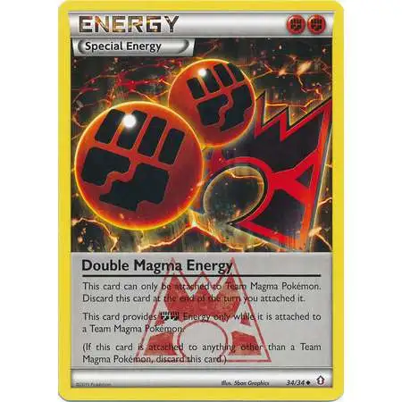 Pokemon X & Y Double Crisis Uncommon Double Magma Energy #34