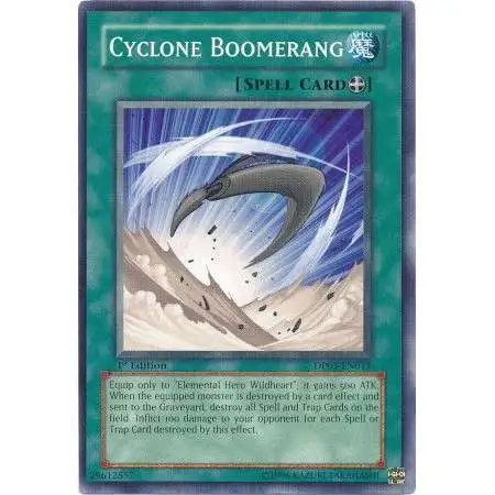 YuGiOh GX Trading Card Game Duelist Pack Jaden Yuki 2 Common Cyclone Boomerang DP03-EN015