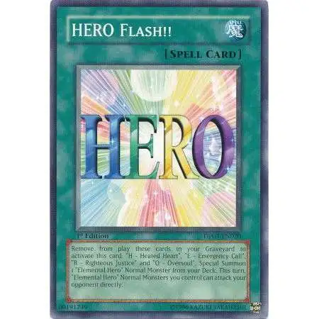 YuGiOh GX Trading Card Game Duelist Pack Jaden Yuki 2 Common HERO Flash! DP03-EN020