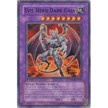 YuGiOh GX Trading Card Game Duelist Pack Jaden Yuki 3 Common Evil Hero Dark Gaia DP06-EN010