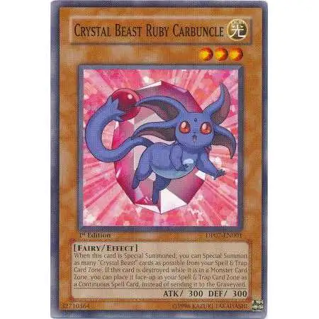 YuGiOh GX Trading Card Game Duelist Pack Jesse Anderson Common Crystal Beast Ruby Carbuncle DP07-EN001