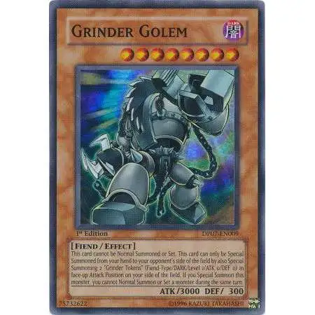 YuGiOh GX Trading Card Game Duelist Pack Jesse Anderson Super Rare Grinder Golem DP07-EN009