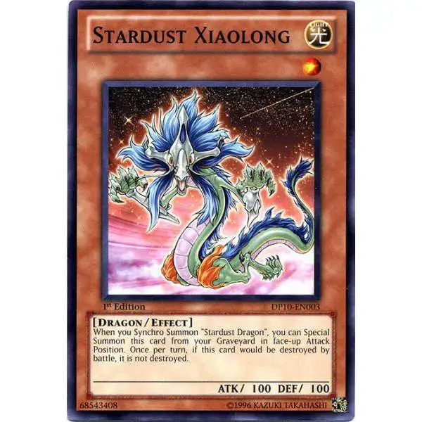 YuGiOh YuGiOh 5D's Duelist Pack Yusei Fudo 3 Common Stardust Xiaolong DP10-EN003