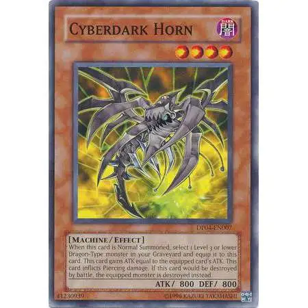 YuGiOh GX Trading Card Game Duelist Series Zane Truesdale Common Cyberdark Horn DP04-EN007