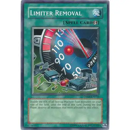 YuGiOh GX Trading Card Game Duelist Series Zane Truesdale Common Limiter Removal DP04-EN016