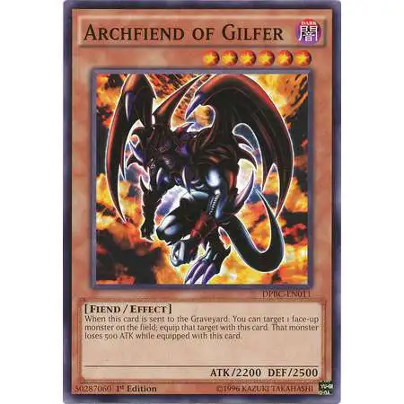 YuGiOh Duelist Pack Battle City Common Archfiend of Gilfer DPBC-EN011