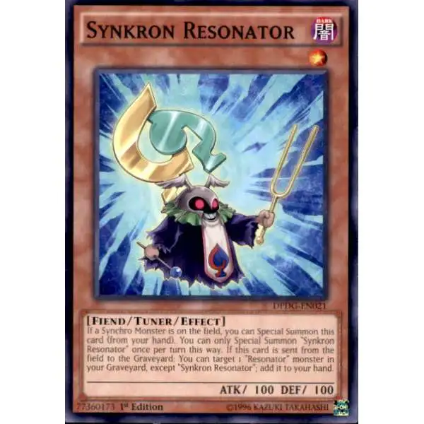 YuGiOh Trading Card Game Duelist Pack Dimensional Guardians Common Synkron Resonator DPDG-EN021