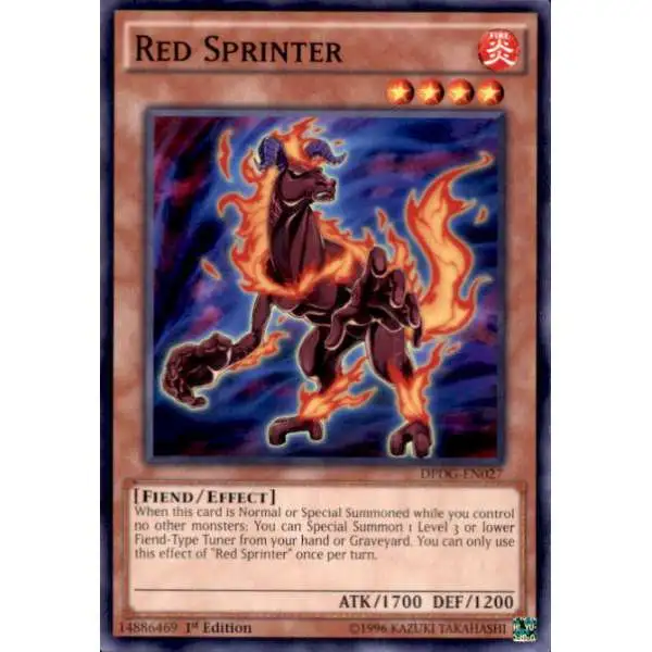 YuGiOh Trading Card Game Duelist Pack Dimensional Guardians Common Red Sprinter DPDG-EN027
