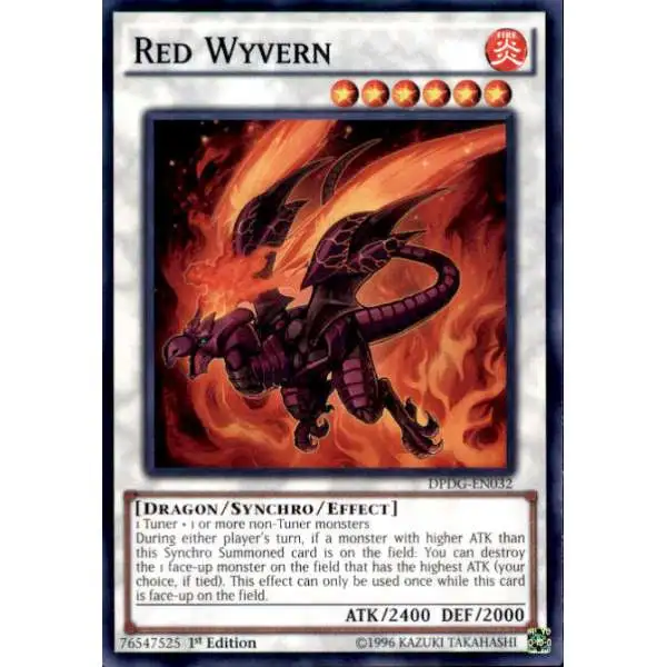 YuGiOh Trading Card Game Duelist Pack Dimensional Guardians Common Red Wyvern DPDG-EN032