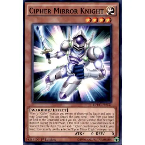 YuGiOh Trading Card Game Duelist Pack Dimensional Guardians Common Cipher Mirror Knight DPDG-EN037
