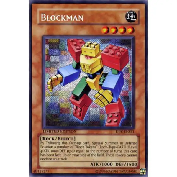 YuGiOh Trading Card Game Duelist Pack Kaiba Special Edition Secret Rare Blockman DPK-ENSE1