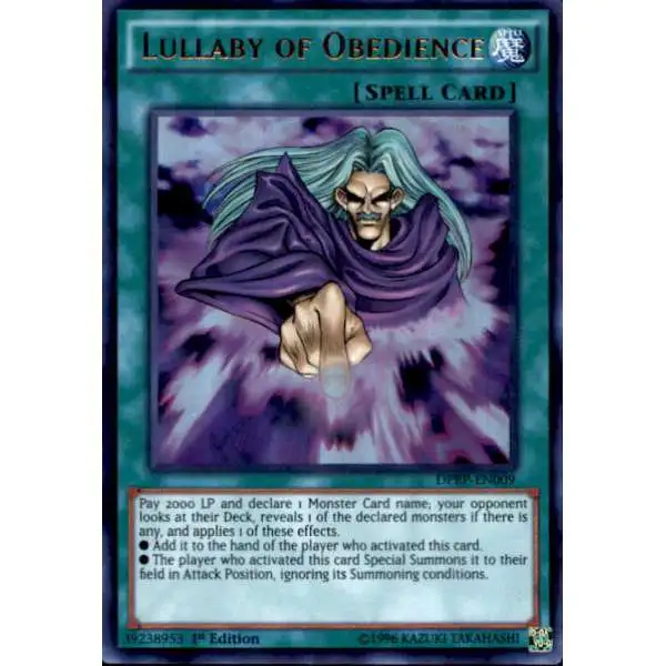 YuGiOh Rivals of the Pharaoh Duelist Pack Ultra Rare Lullaby of Obedience DPRP-EN009