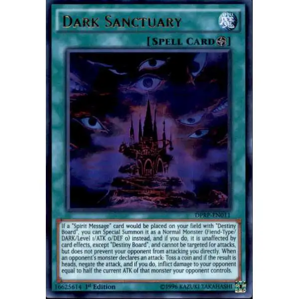 yugioh dark sanctuary deck Rivals of the Pharaoh Duelist Pack Single Card Ultra Rare DPRP-EN011 Dark Sanctuary Desiny Board style