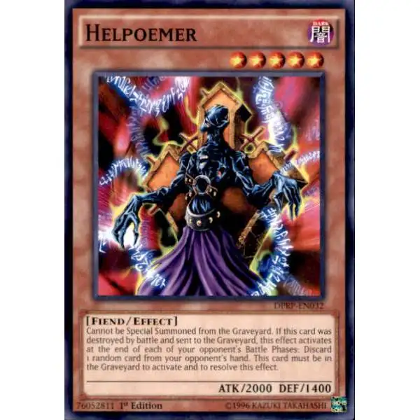 YuGiOh Rivals of the Pharaoh Duelist Pack Common Helpoemer DPRP-EN032