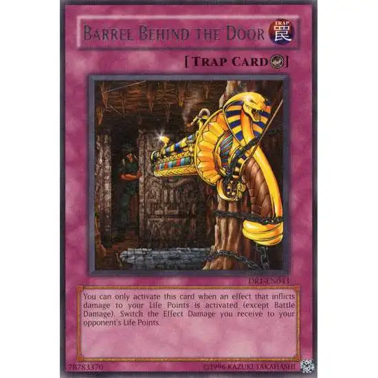 YuGiOh Dark Revelation 1 Rare Barrel Behind The Door DR1-EN043