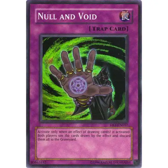 YuGiOh Dark Revelation 3 Super Rare Null and Void DR3-EN057