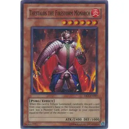 YuGiOh Dark Revelation 3 Super Rare Thestalos the Firestorm Monarch DR3-EN081