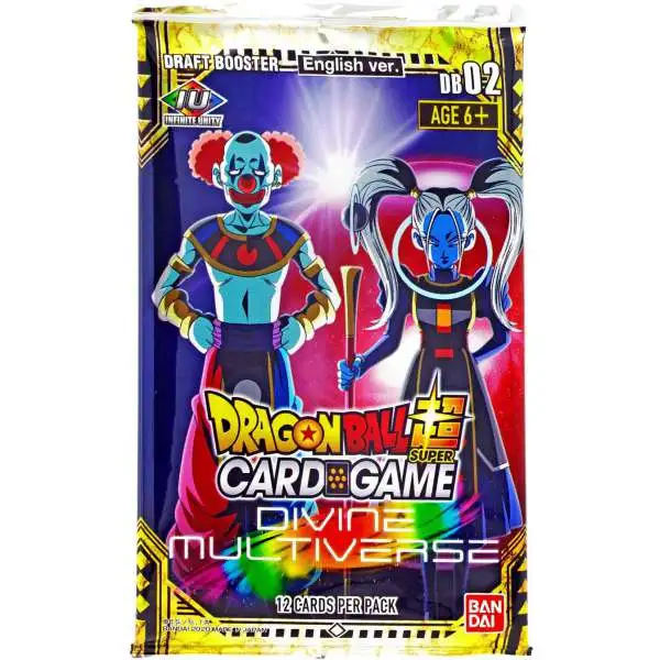 Dragon Ball Super Trading Card Game Draft Box 05 Divine Multiverse Booster Pack DB02 [12 Cards]