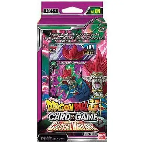 Dragon Ball Super Trading Card Game Series 4 Colossal Warfare Special Pack Set DBS-SP04 [4 Booster Packs & Promo Card]