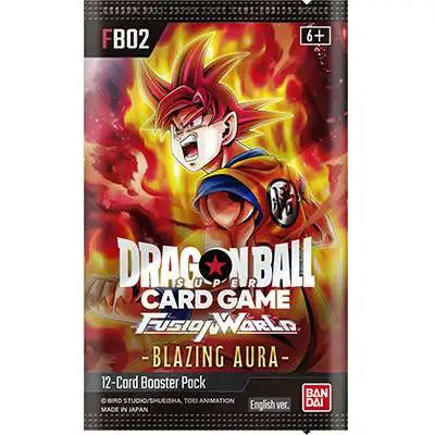 Dragon Ball Super Trading Card Game Fusion World 02 Blazing Aura Booster Pack FB02 [ENGLISH, 12 Cards]