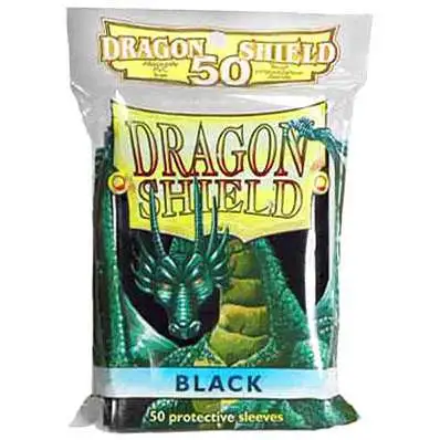 Card Supplies Dragon Shield Black Standard Card Sleeves [50 Count]