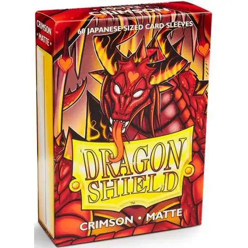 Dragon Shield Crimson Matte Small Card Sleeves [60 Count]