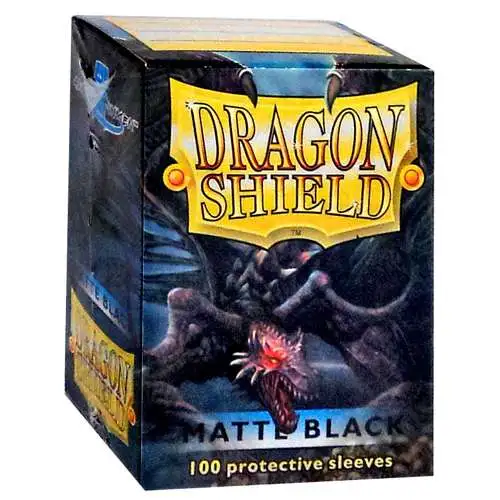Dragon Shield Matte Black Standard Card Sleeves [100 Count]