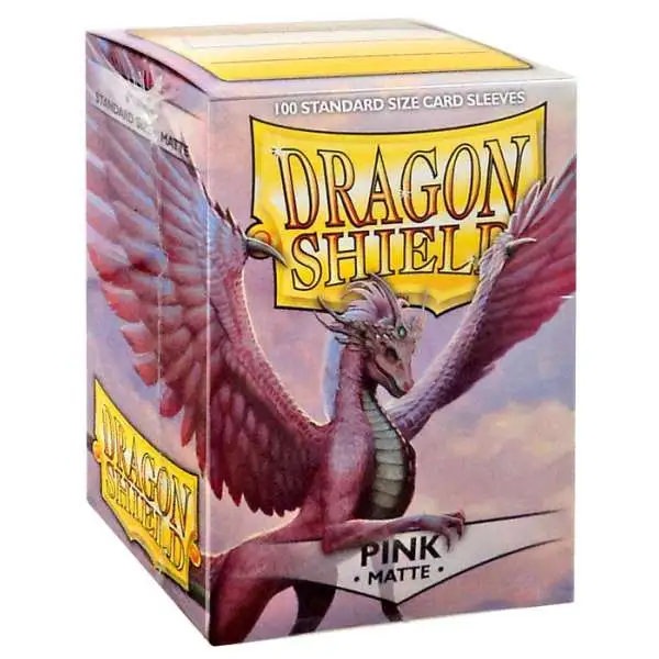 Card Supplies Dragon Shield Matte Pink Standard Card Sleeves [100 Count]